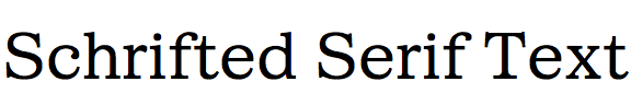 Schrifted Serif Text