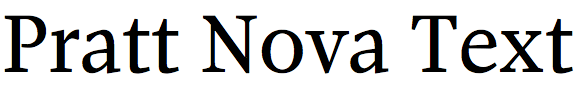 Pratt Nova Text