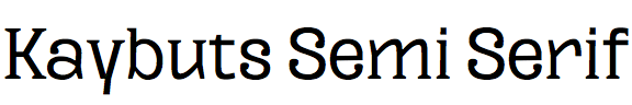 Kaybuts Semi Serif