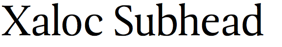 Xaloc Subhead