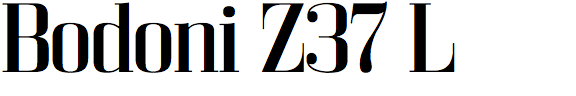 Bodoni Z37 L