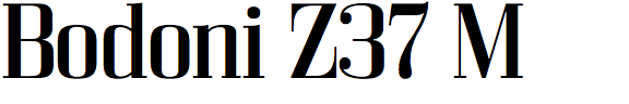 Bodoni Z37 M